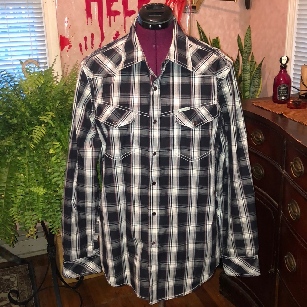 🎁 FREE WITH ANY $40 PURCHASE 🎁 Marc Echo Button Up Long Sleeve Shirt - Picture 2 of 8